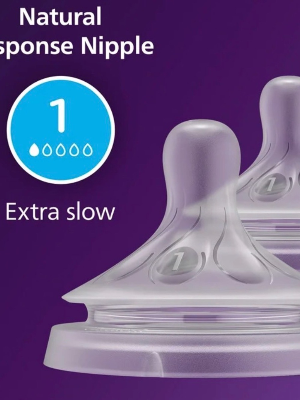 Philips AVENT Natural Clear Baby Bottle Nipples - Clear